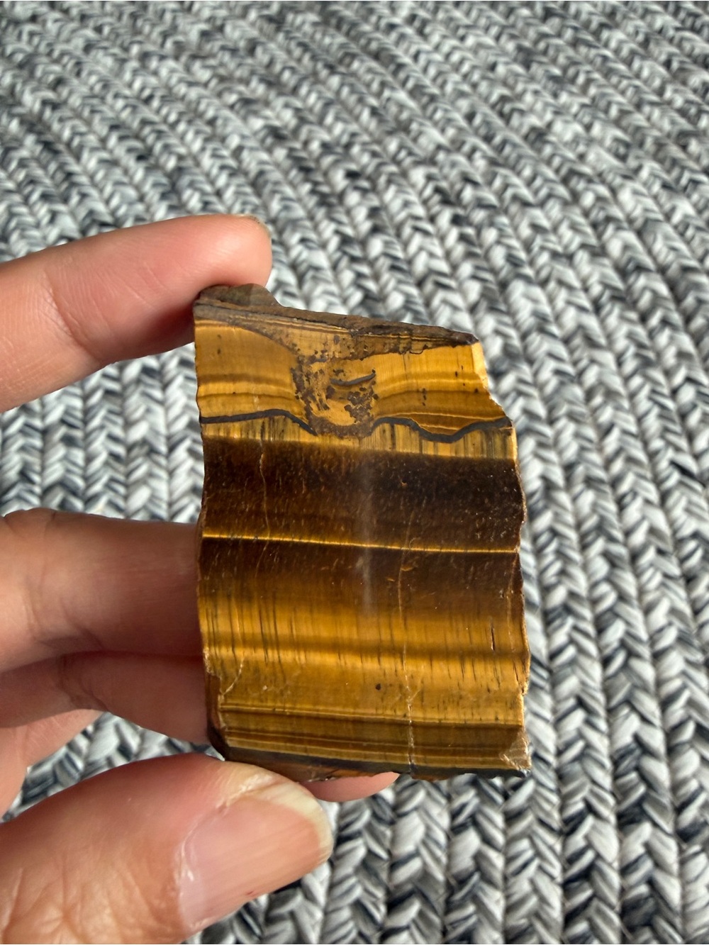 Tigers eye small slab half polished